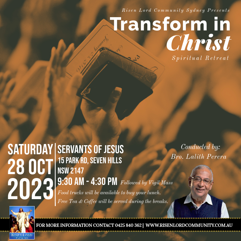 Transform in Christ Spiritual Retreat