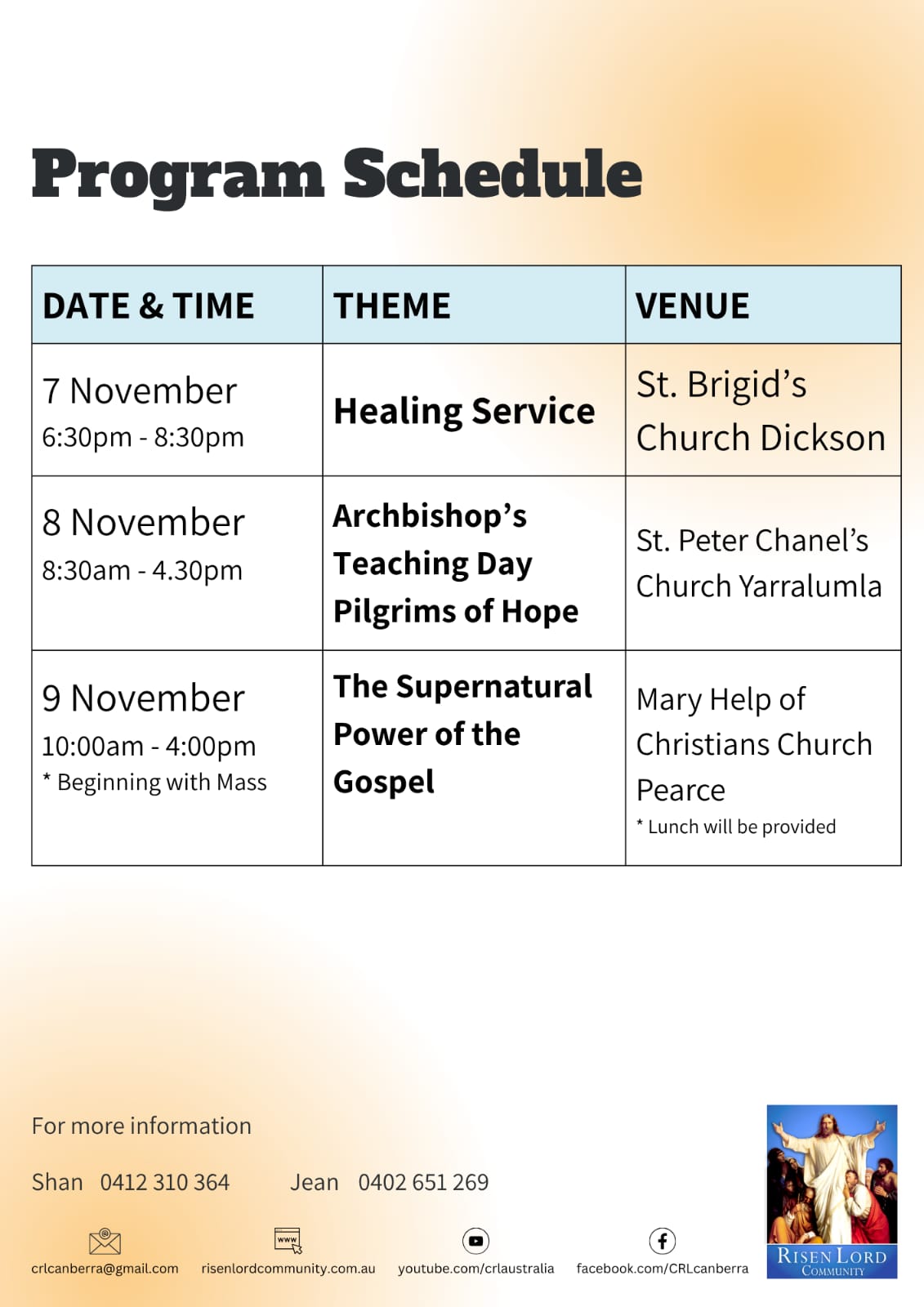 Discover Christ in you The Hope of Glory Canberra